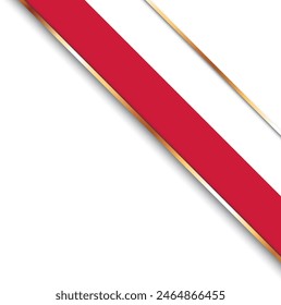 banner with flag of Poland, corner banner with gold frame
