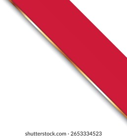 banner with flag of Poland, corner banner with gold frame