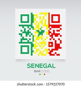 Banner Flag of Senegal ,Vector illustration