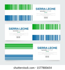 Banner Flag of Sierra Leone ,Vector illustration