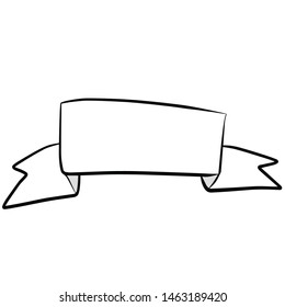Banner flag simple graphic icon