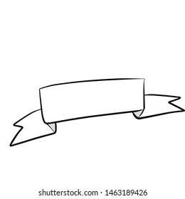 Banner flag simple graphic icon