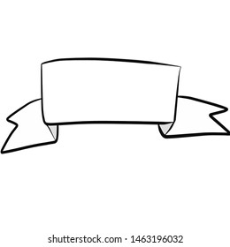 Banner flag simple graphic icon