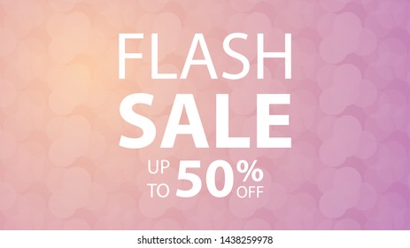 banner flash sale design. shopping background abstract template design, clearance discount 50% off