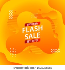 banner flash sale gradient template