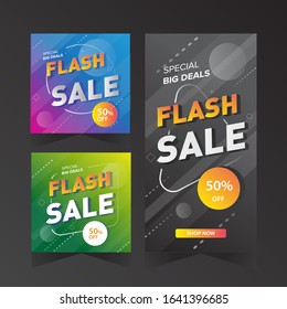 Banner flash sale promo vector