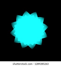 Banner flat design isolated on black background.Decorate  for web site ,illustration vector image .