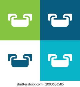 Banner Flat four color minimal icon set