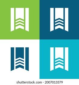 Banner Flat four color minimal icon set