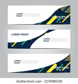 banner with flat geometric pattern. Cool colorful backgrounds. Modern vector template. Eps 10

