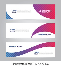 banner with flat geometric pattern. Modern vector template. Eps 10