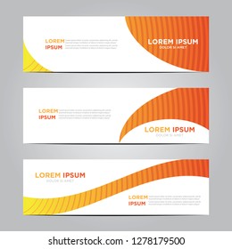 banner with flat geometric pattern. Modern vector template. Eps 10