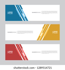 BANNER. Flat geometric shape, minimal concept background. Business and corporate horizontal banner vector template.