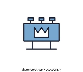 Banner flat icon. Thin line signs for design logo, visit card, etc. Single high-quality outline symbol for web design or mobile app. Marketing outline pictogram.