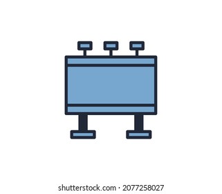 Banner flat icon. Thin line signs for design logo, visit card, etc. Single high-quality outline symbol for web design or mobile app. Marketing outline pictogram.