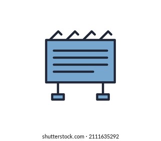 Banner flat icon. Thin line signs for design logo, visit card, etc. Single high-quality outline symbol for web design or mobile app. Marketing outline pictogram.
