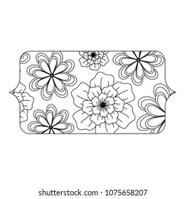 banner with floral design