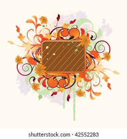 Banner with floral elements on a light background