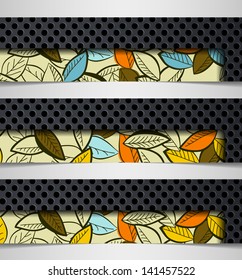 banner with floral pattern