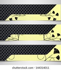banner with floral pattern
