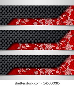 banner with floral pattern