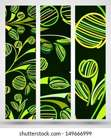 banner with floral pattern