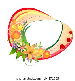 Banner with flowers