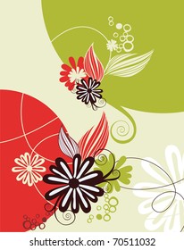 pancarta con flores