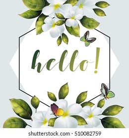 Banner with flowers for your text.