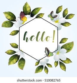 Banner with flowers for your text.
