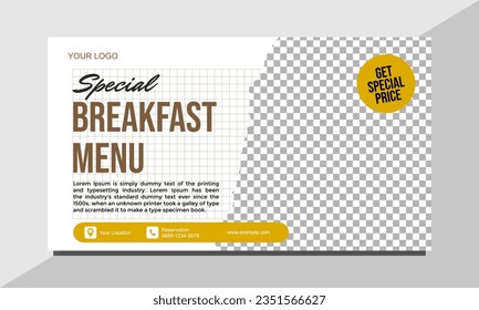 Plantilla de diseño de vectores de comida para banners