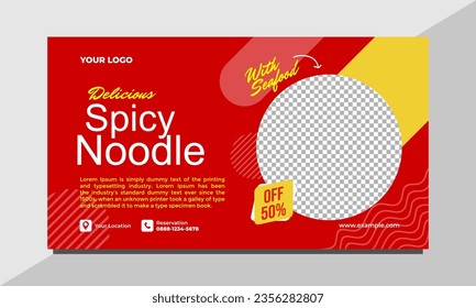Plantilla de diseño de vectores de comida para banners