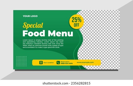 Banner Food Vector Design Template