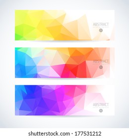 banner footer template web ad color techno pattern abstract magazine website header or banner colorful mosaic set banner footer template web ad color techno pattern abstract magazine line water star g