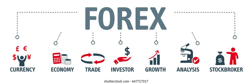 Banner Forex. Vector Illustration With Keywords And Icons