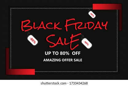 Banner Frame cover Black Friday Sale concept for Shopping online market website promotion