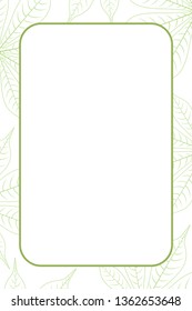 banner frame empty and copy space with graphic cassava leaf nature sketch art line background, leaf hand drawn banner frame for potato organic menu foods, drawing leaf for banner template agricultural