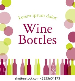 Banner frame of wine bottles in 300:300 ratio.