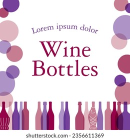 Banner frame of wine bottles in 300:300 ratio.