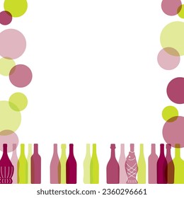 Banner frame of wine bottles in 300:300 ratio.