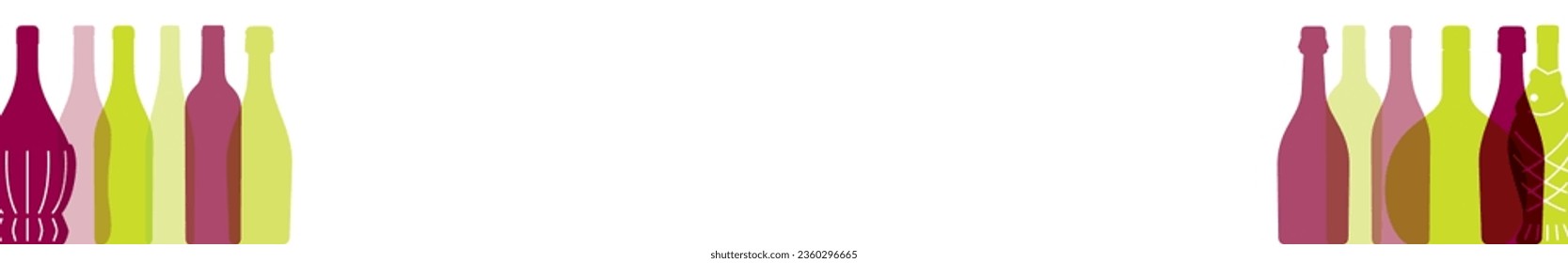 Banner frame of wine bottles in 320:50 ratio.