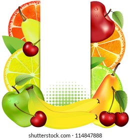 Banner with fruit