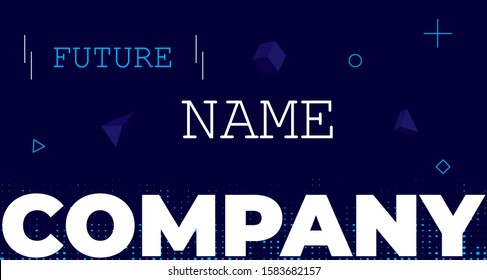 banner future business background 3d