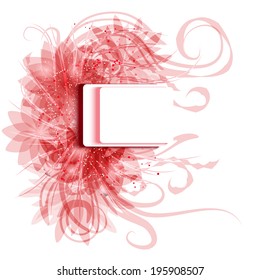 banner with gentle soft flowers. Vector template
