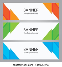 Banner geometric abstract template for web business, modern design, corporate, identity, stationery