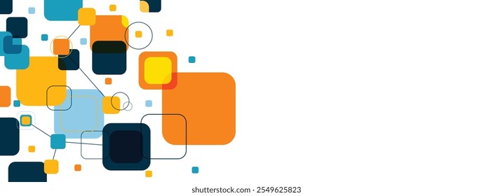 Banner geometric background with basic element