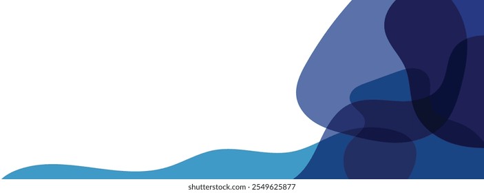 Banner geometric background with basic element waves