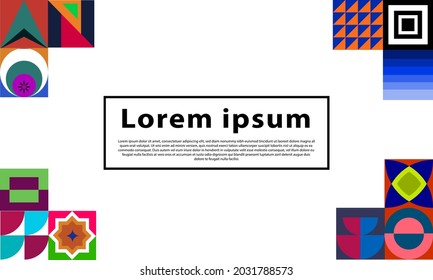 Banner Geometric Color Art Design Bussines Card