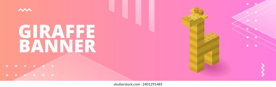 Cartel con una jirafa para imprimir y diseñar. Ilustración vectorial.