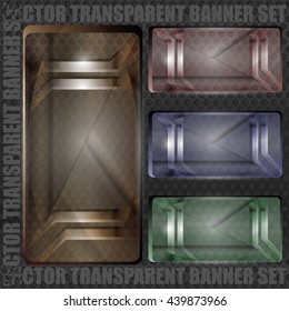 Banner Glass Transparent Set